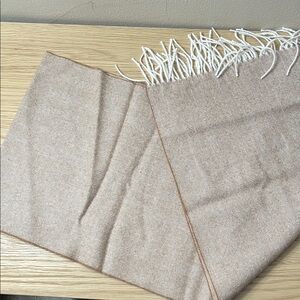 NWT Elegant Tan Herringbone Scarf